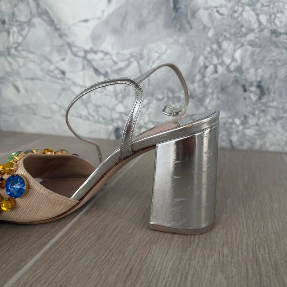 Silver Miu Miu Sandals - Picture 5 of 10